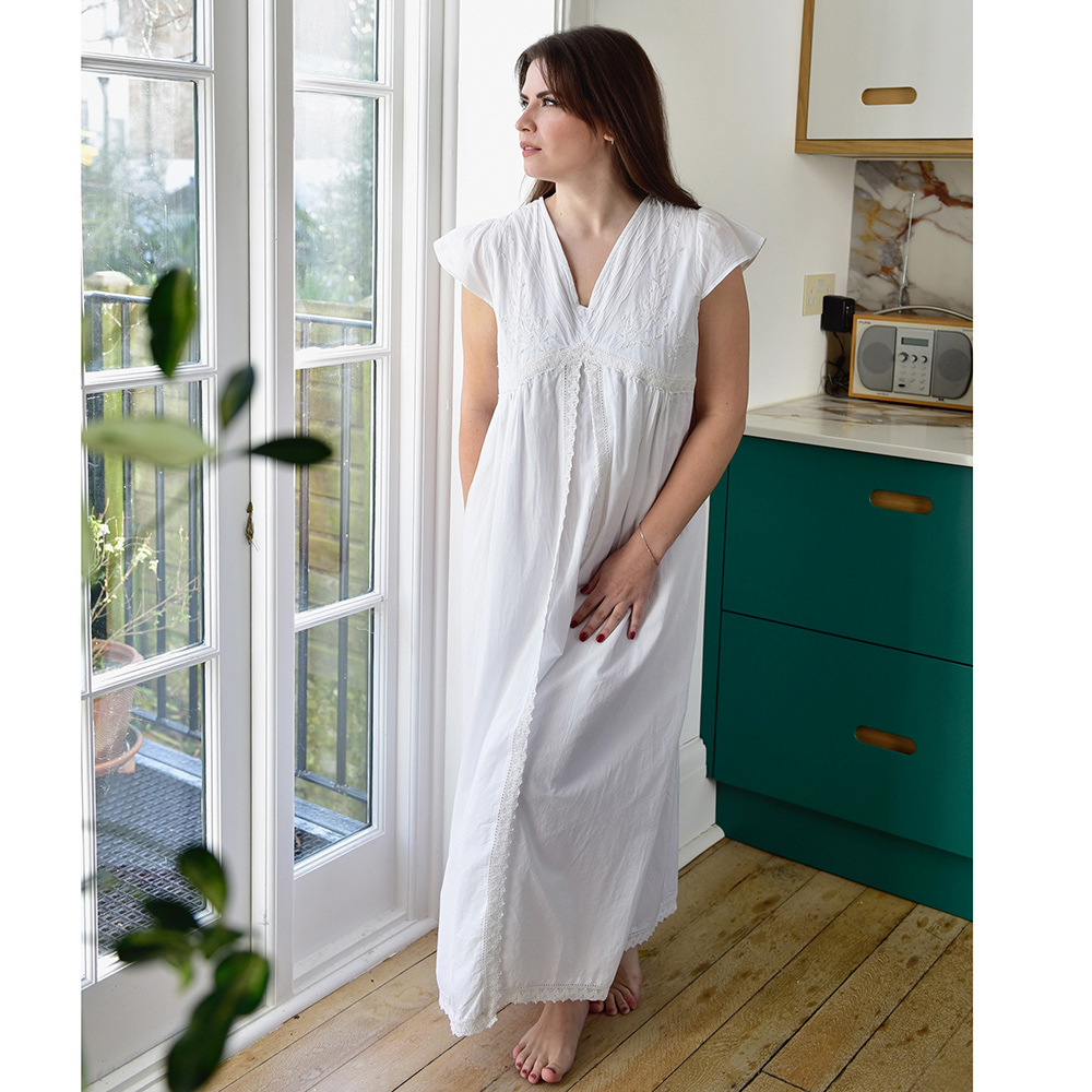 Valerie Long White Nightdress - Image 10