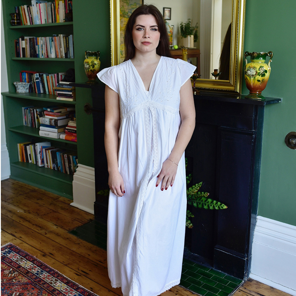 Valerie Long White Nightdress - Image 13