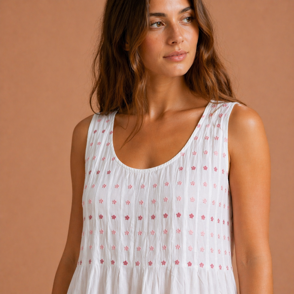 Cotton Nightie - Pink Lizzie - Image 2