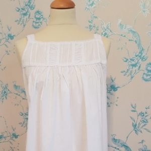 White Cotton Nightdress, Gracey Nightdress is a shorter length light soft delicate pretty nightdress and is made from 100% breathable cotton.Gracey Nightdress is a shorter length light soft delicate pretty nightdress and is made from 100% breathable cotton.