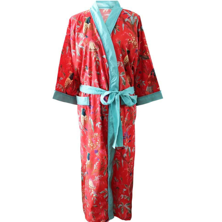 Ladies Cotton Dressing Gown 100 Cotton