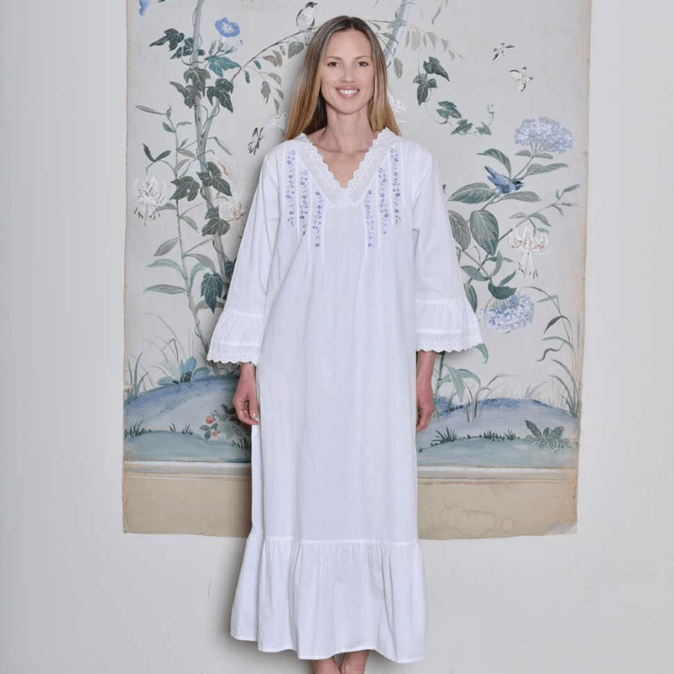White Cotton Nightdresses | Full Length | 100% Cotton