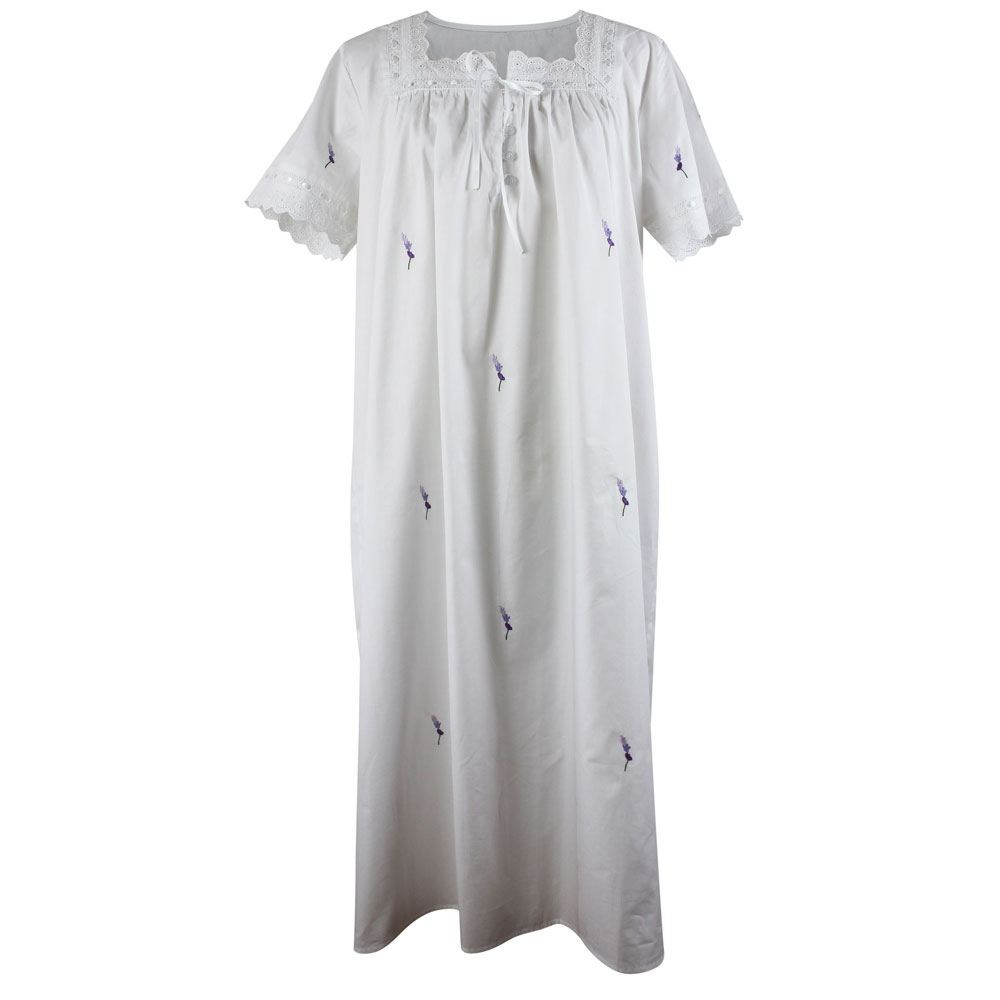 Flora Square Neck Cotton Nightdress - Image 8