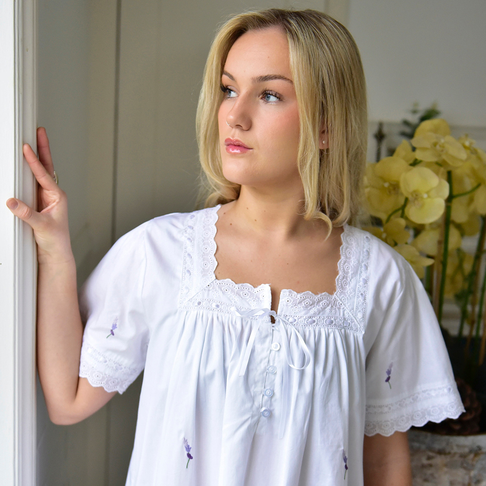 Flora Square Neck Cotton Nightdress - Image 5