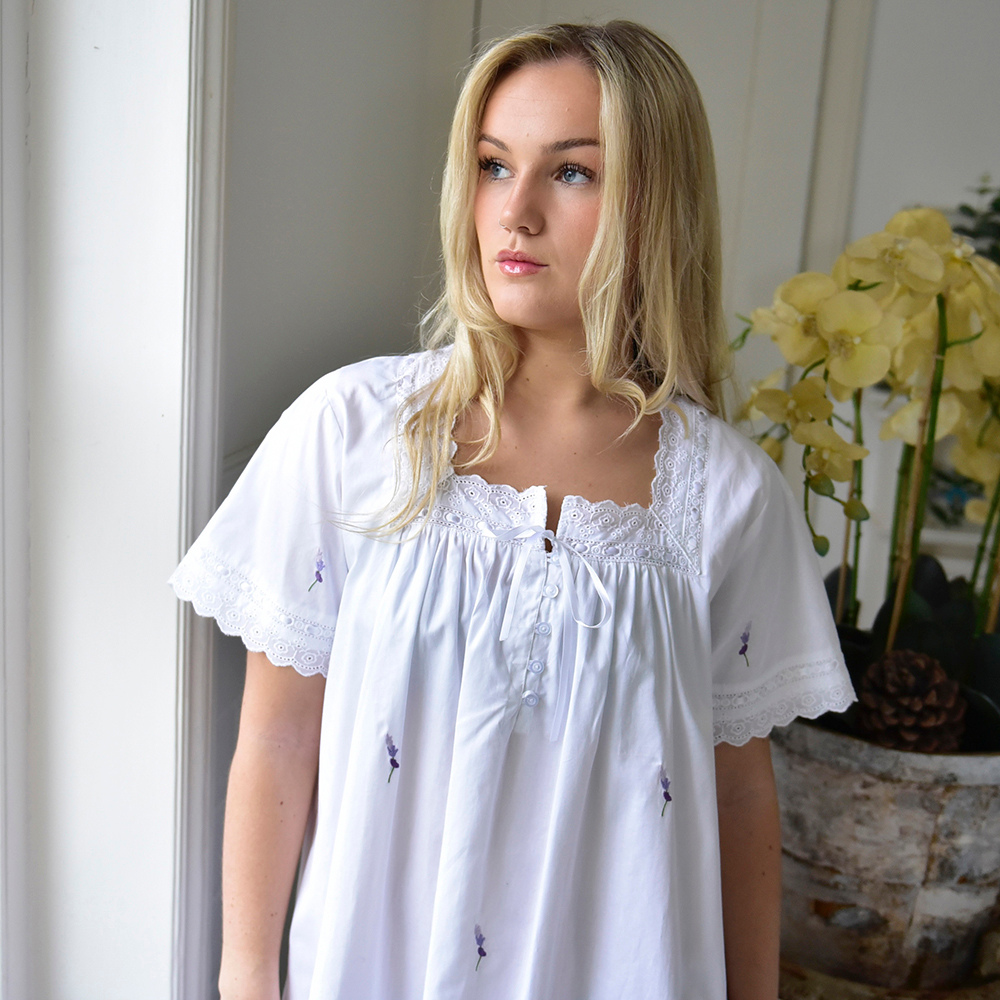 Flora Square Neck Cotton Nightdress - Image 2